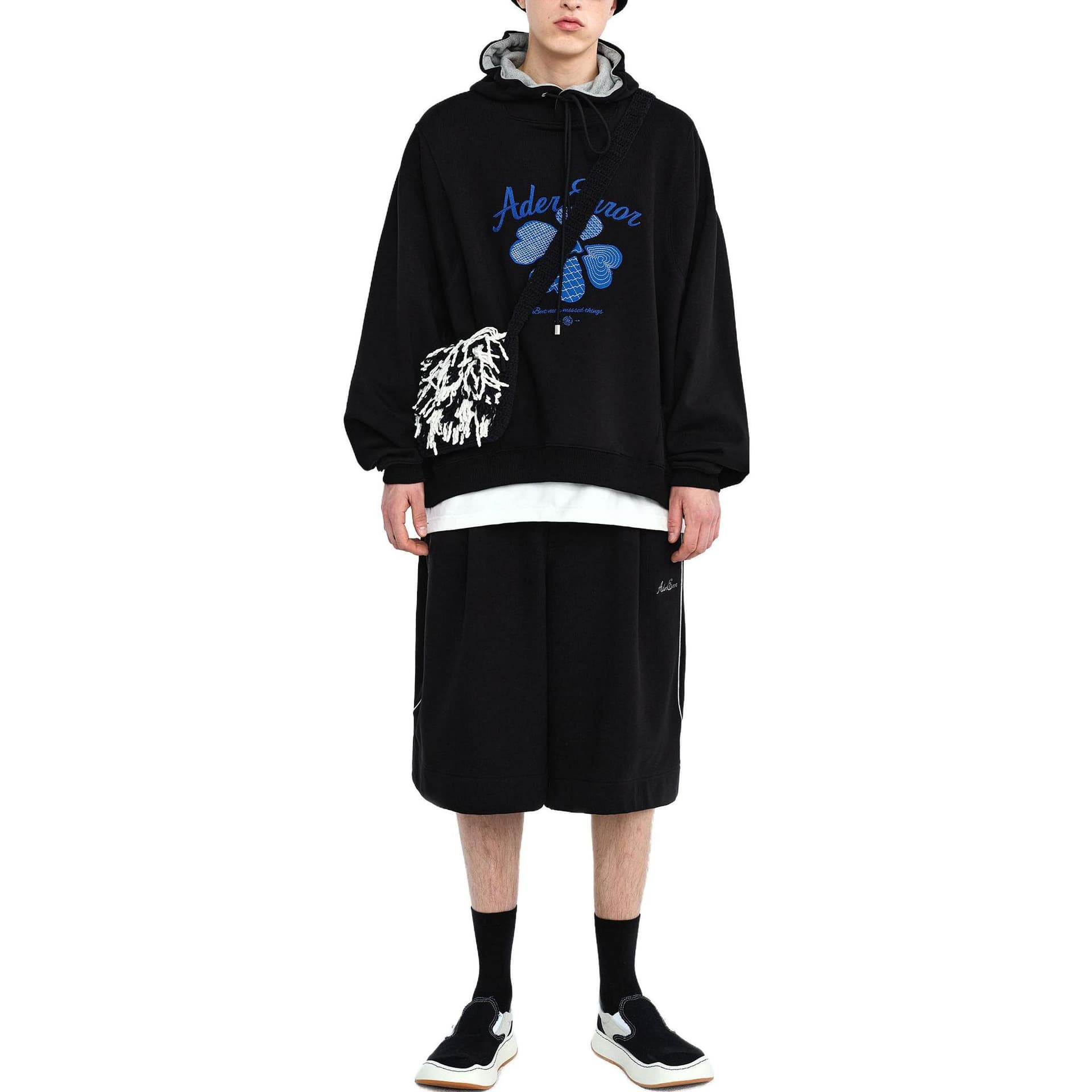 Худи ADER ERROR Through Editism Hoodie Black - изображение 3