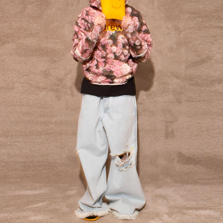 Худи Drew logo House secret deconstructed hoodie rose - изображение 3