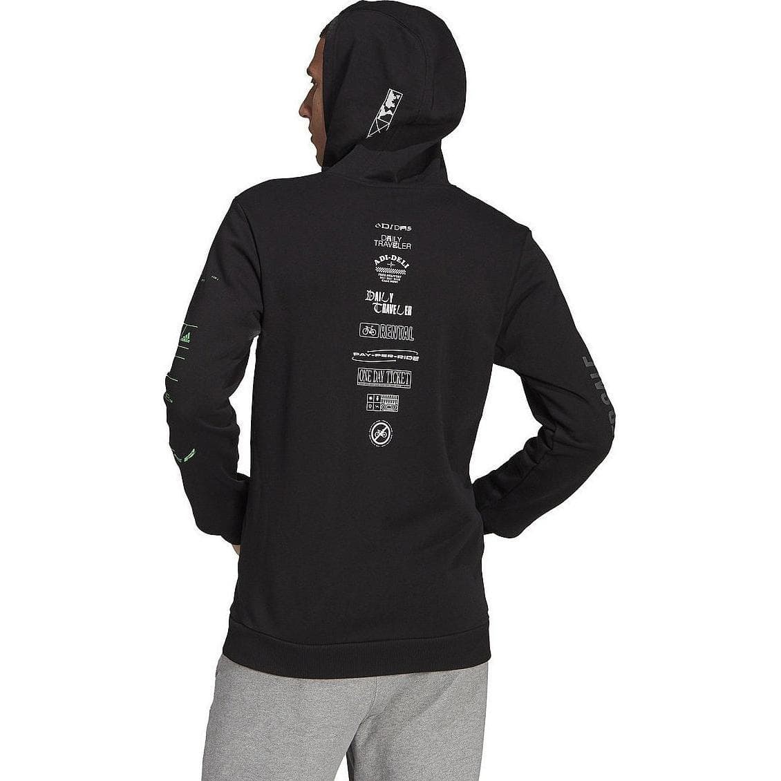 Худи Adidas Мужские черные Толстовка - изображение 5