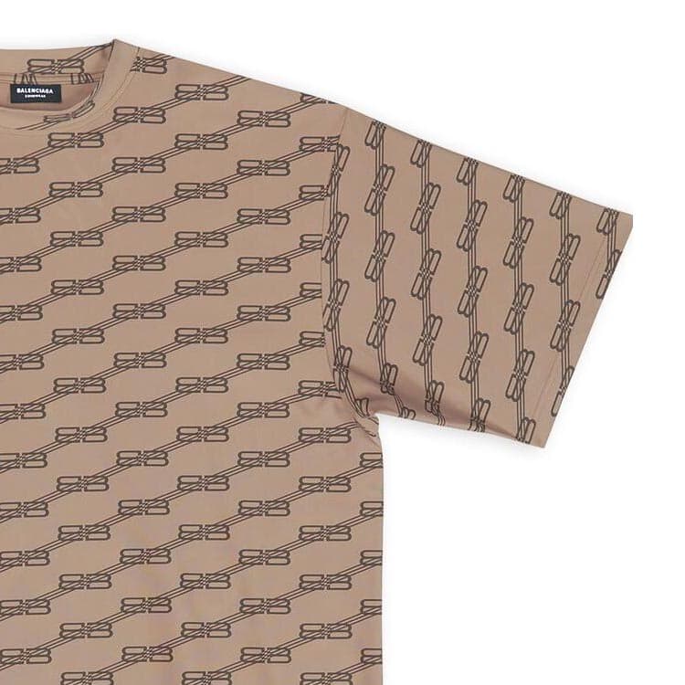 Футболка Balenciaga FW22 Logo Crewneck T-Shirt Brown — фото 6