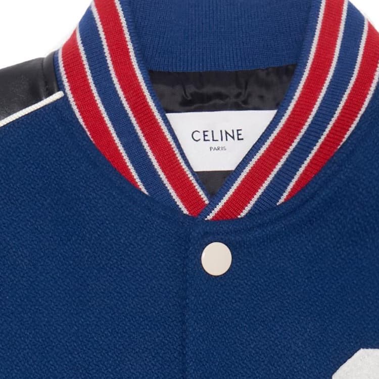 Куртка CELINE SS23 C Logo Varsity Jacket Cobalt Blue - изображение 9