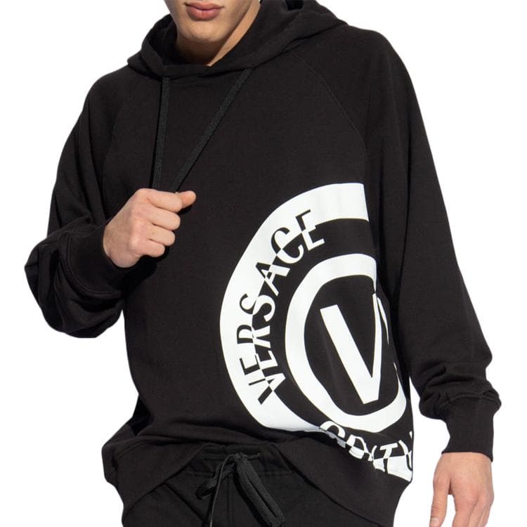 Худи Versace Jeans Couture SS24 Letter Logo Hoodie Black - изображение 3