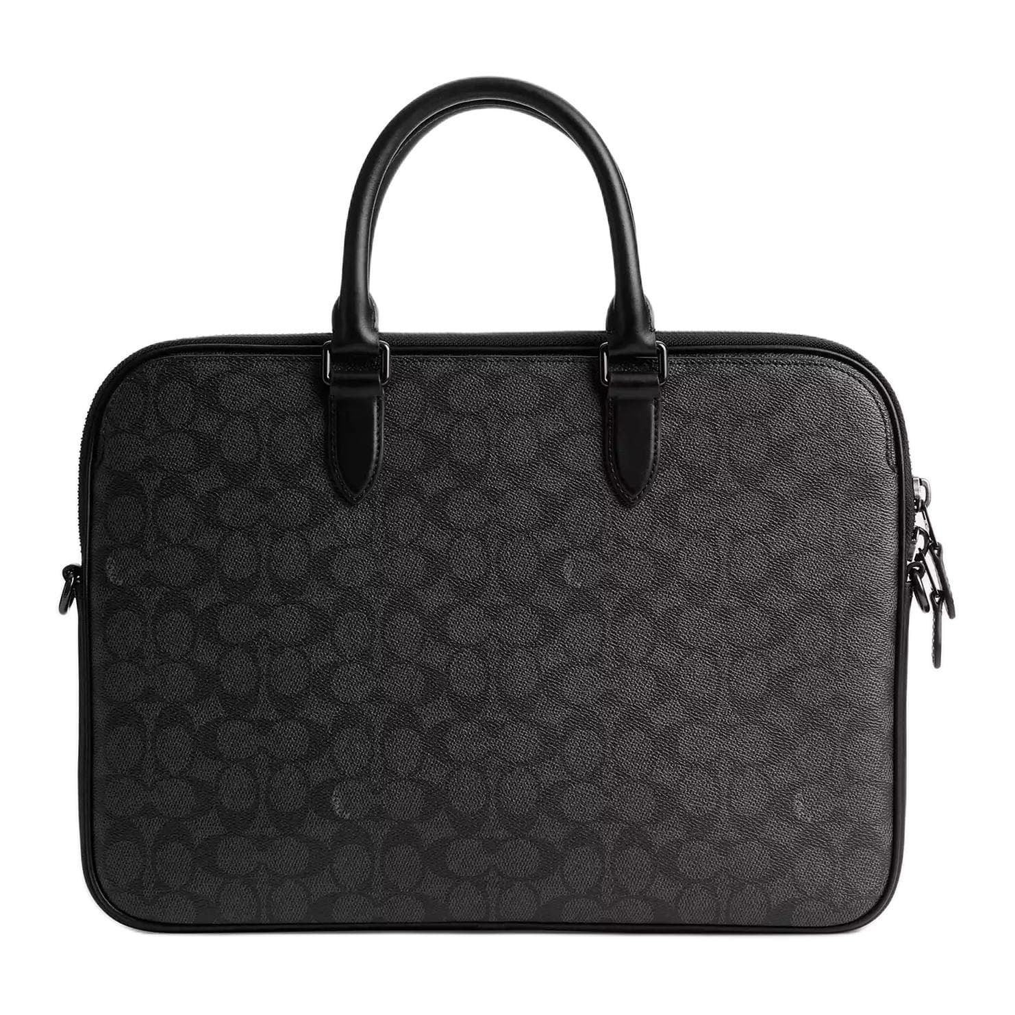 Портфель COACH Gotham Покрытый холст с телячьей кожей через плечо одна плечевая сумка большой мужской цвет угольный - изображение 3