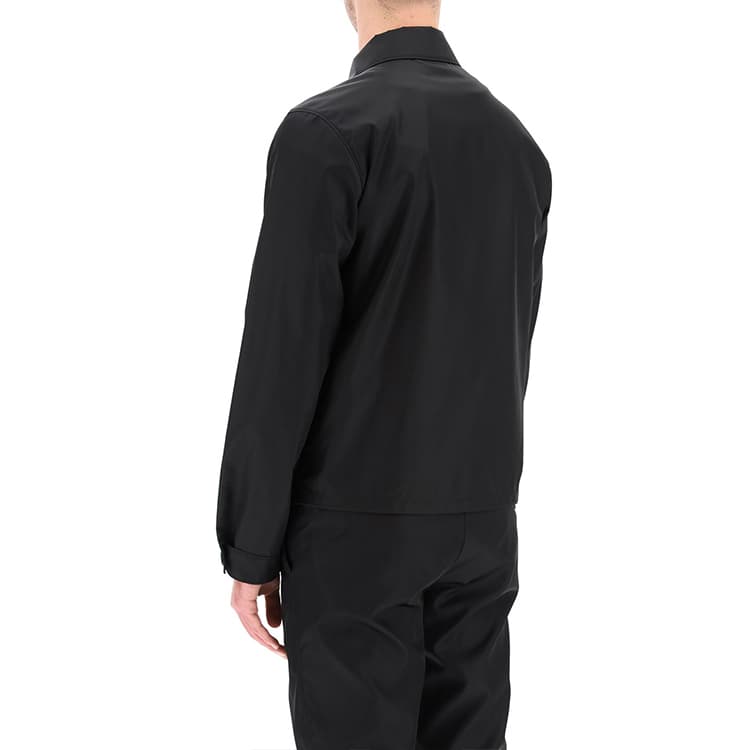 Куртка Prada SS21 Logo Zip Jacket Black - изображение 4
