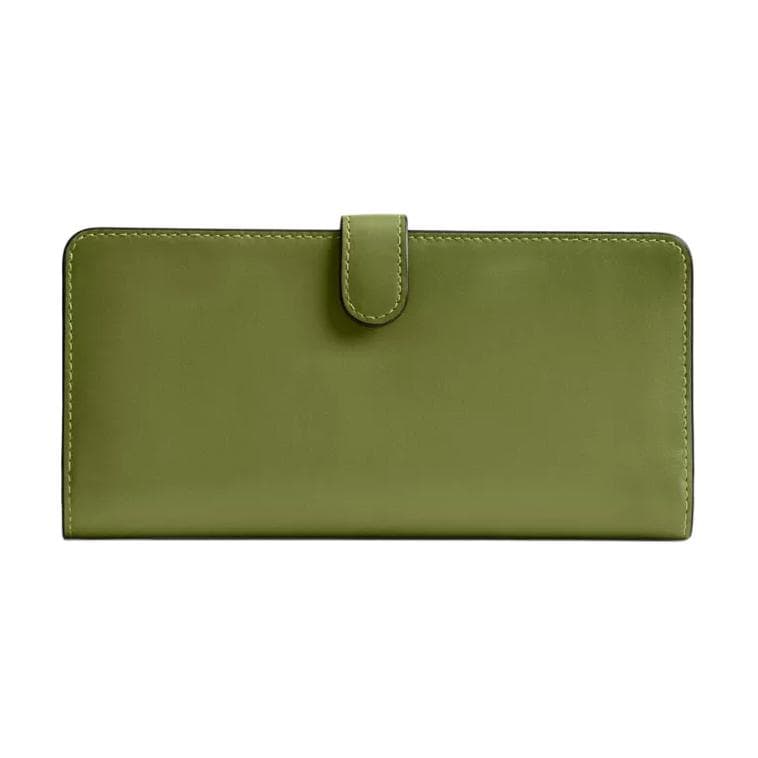 Кошелек COACH Skinny Wallet Телячья кожа Кошелек Женский Темный Лайм - изображение 2