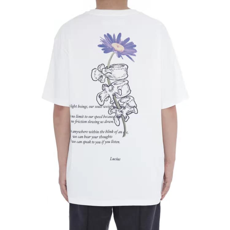Футболка xVESSEL Purple Daisy Tee White T - изображение 4
