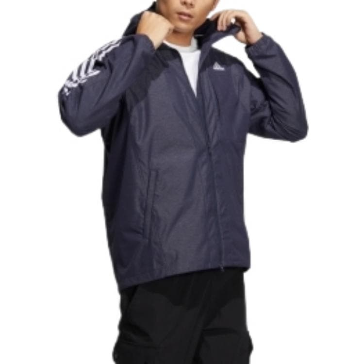 Куртка adidas Classic Three Stripes Hoodie Navy - изображение 4