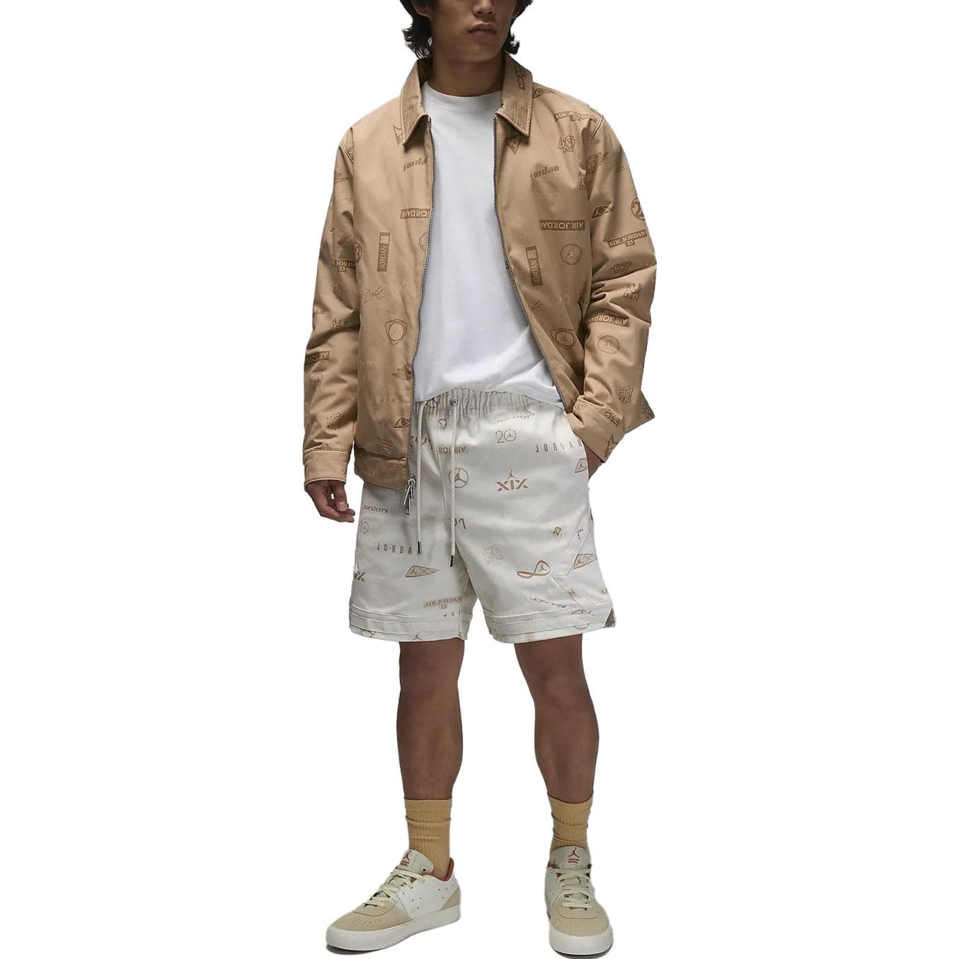 Шорты Jordan Phantom Grey White Shorts - изображение 3