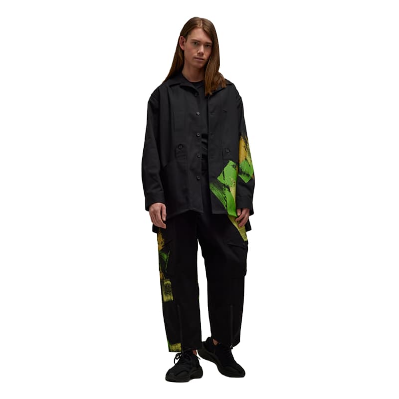 Штаны Y-3 GFX WRKWR Стиль хип-хопа Брюки унисекс с принтом граффити Черный - изображение 3