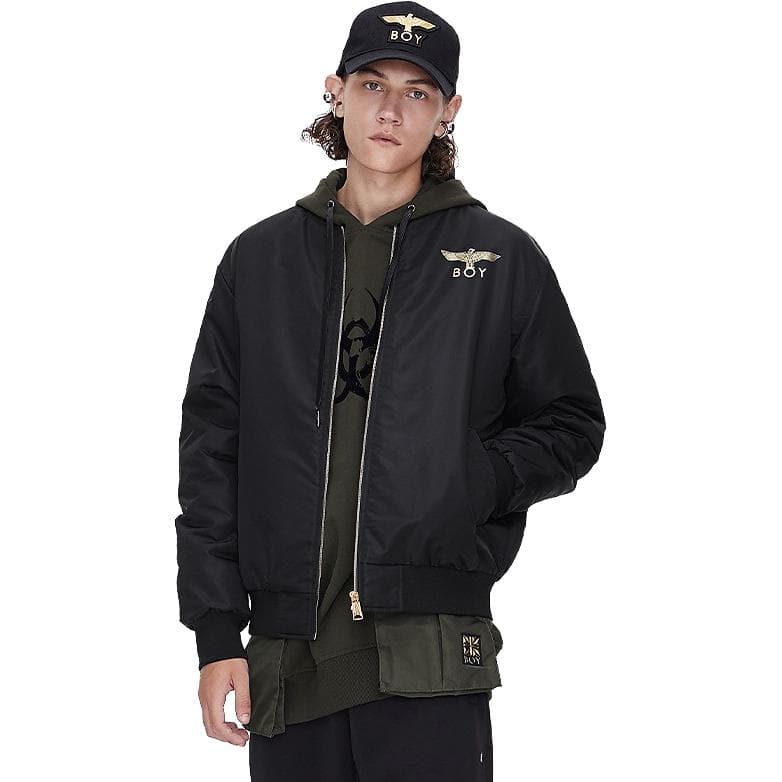 Зимняя куртка пуховик Boy London Logo Print Zip Cotton Jacket - изображение 3