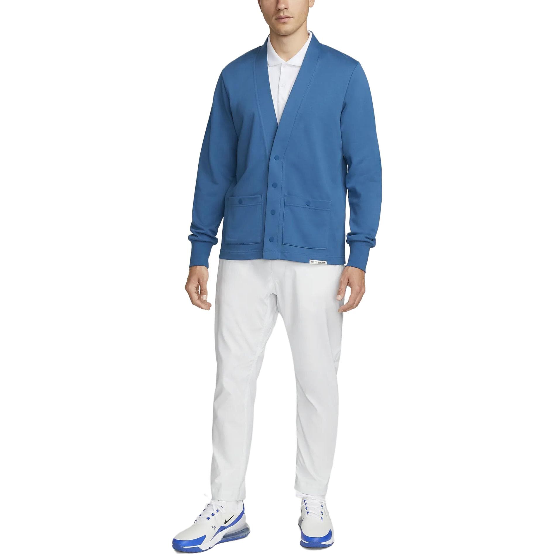 Кофта Nike Dri Fit Стандартный размер Проблема Свитер Мужской Синий - изображение 3