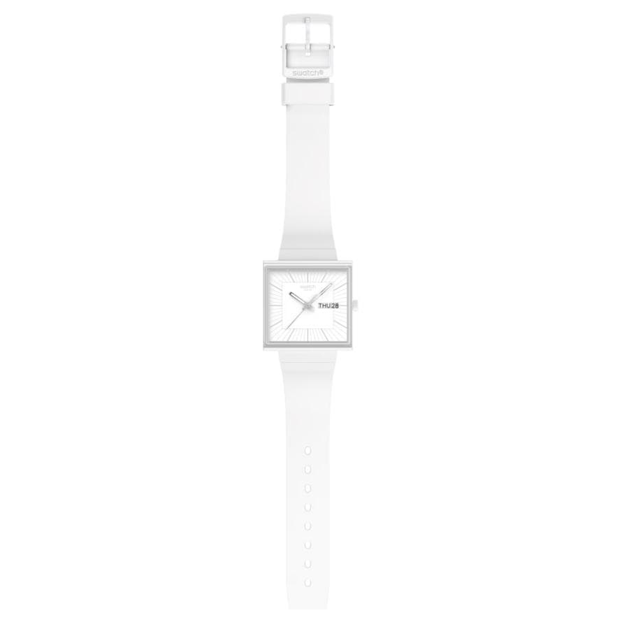 Часы SWATCH WHAT IF Кварцевый механизм 20 м Водонепроницаемые Унисекс Часы 41,8*33,25 мм Белый циферблат - изображение 2