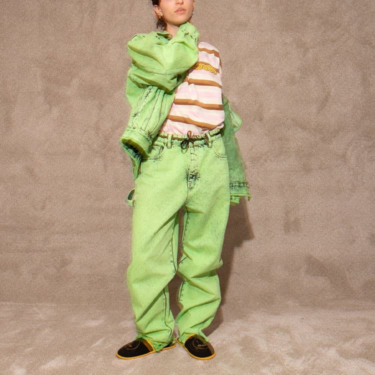 Футболка Drew House Cartoon Font Ss Tee Neapolitan Stripe T - изображение 3