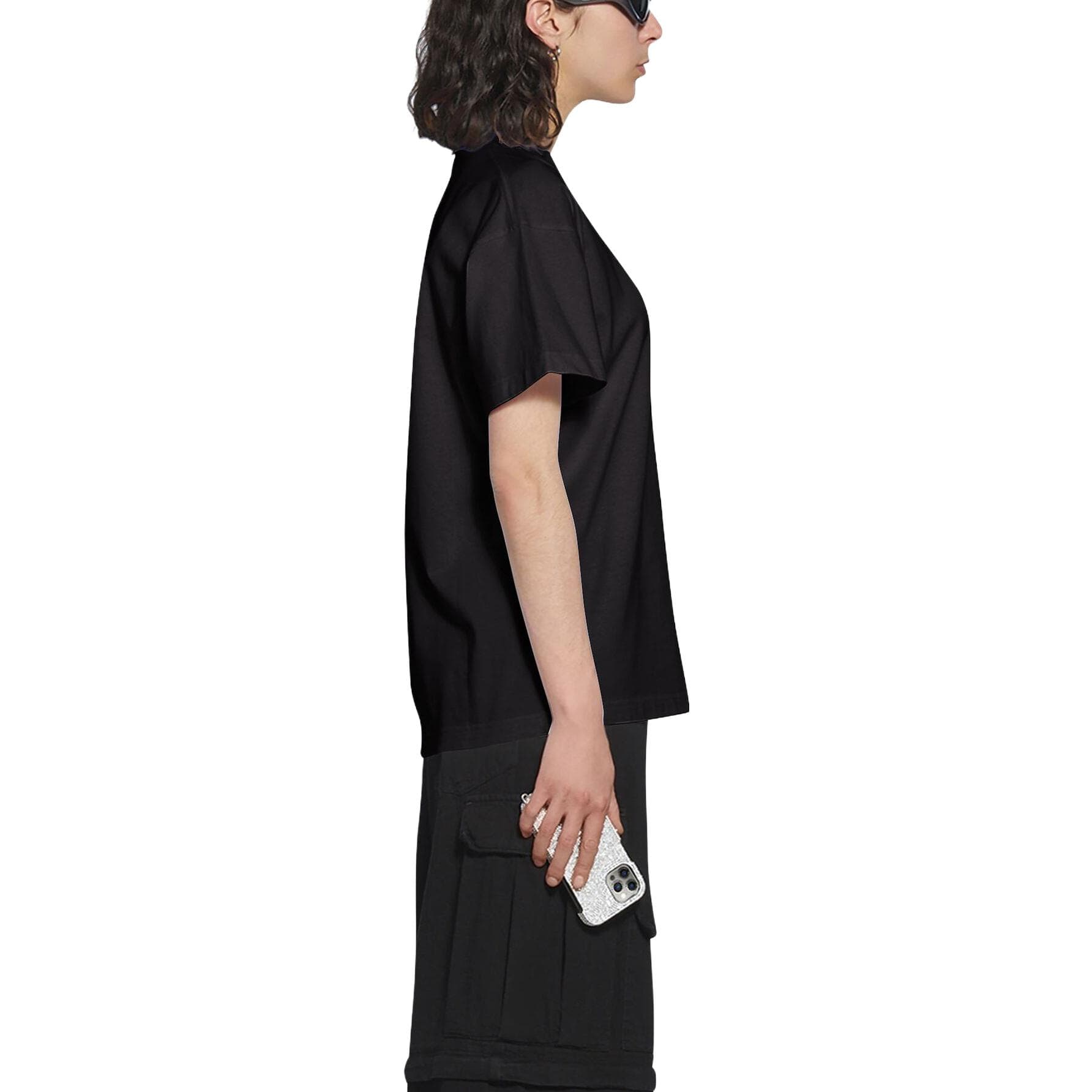 Футболка Balenciaga Logo Crewneck T-Shirt Black - изображение 7