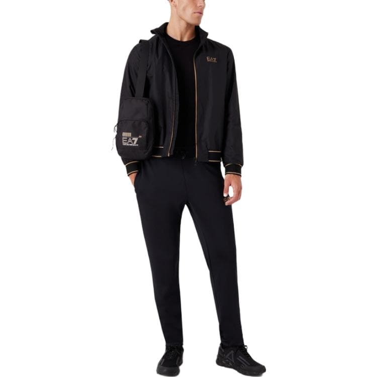 Куртка Emporio Armani EA7 FW23 Black Bomber Jacket - изображение 7