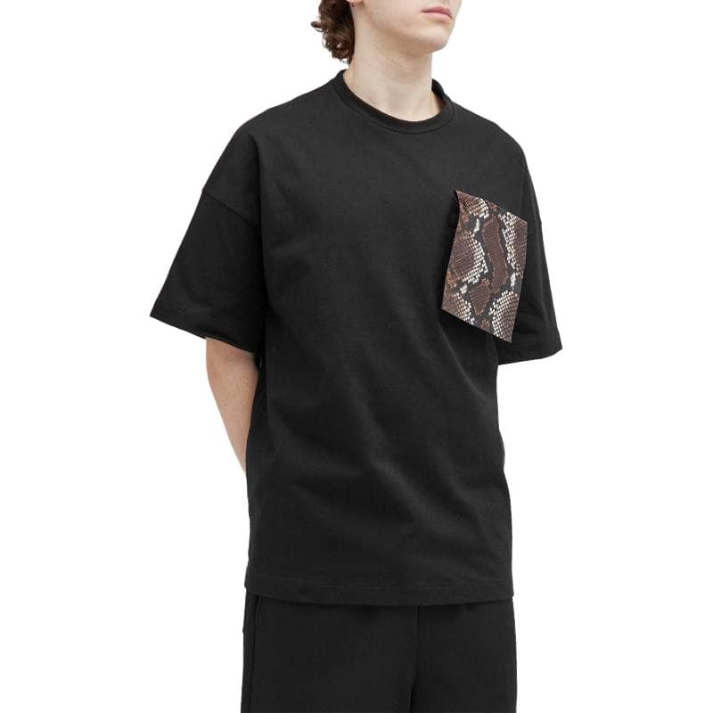Футболка Jil Sander Snake Print Pocket T-Shirt Black - изображение 3