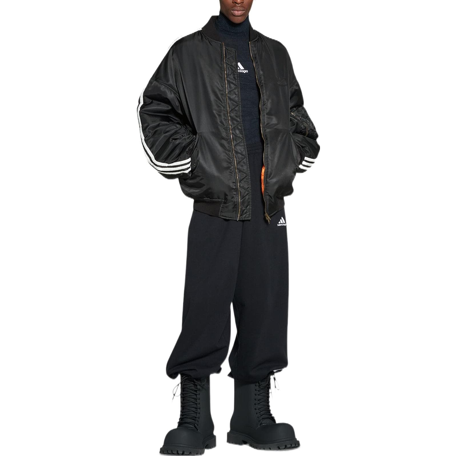 Куртка Balenciaga x Adidas FW22 Striped Zip Jacket - изображение 4