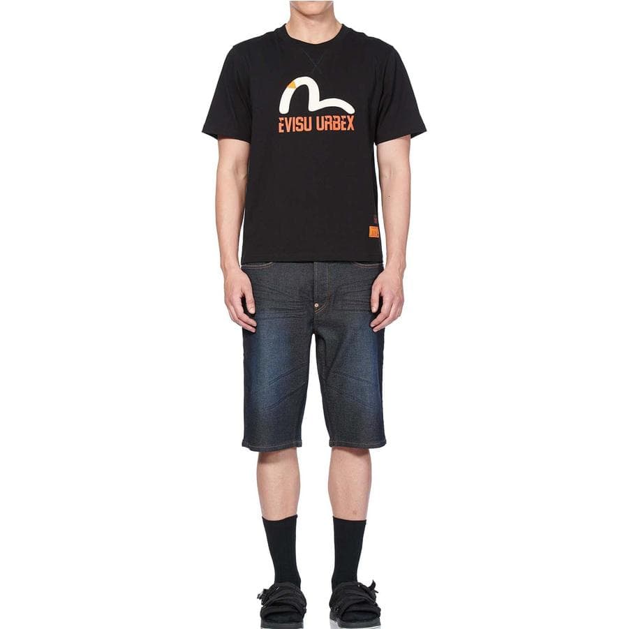 Джинсовые шорты EVISU Denim Shorts Blue - изображение 8