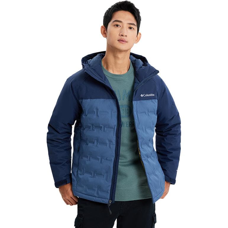 Зимняя куртка Columbia City Outdoor Collection Мужской пуховик темно-синий - изображение 4