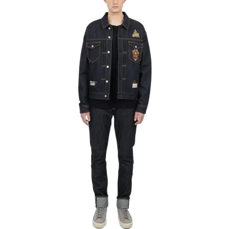 Джинсовая куртка EVISU Letter Logo Denim Jacket - изображение 3