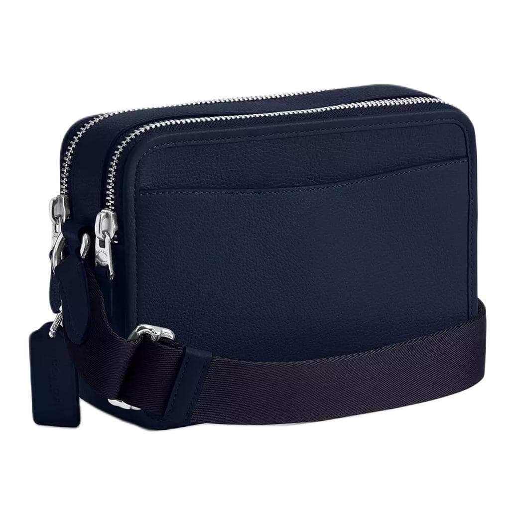 Сумка через плечо COACH Charter Crossbody Кожаная Сумка через плечо Средняя Мужская Темно-синяя - изображение 2
