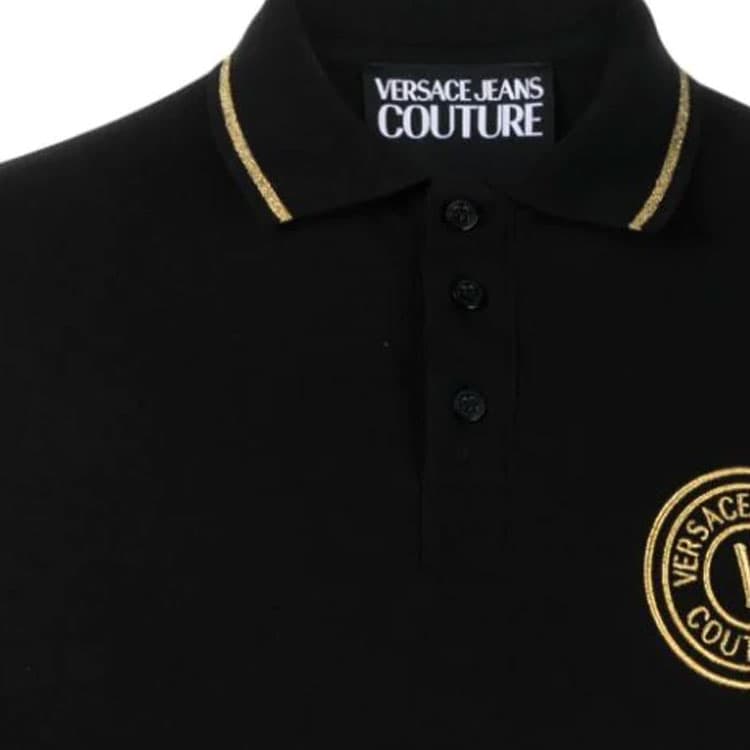 Поло VERSACE JEANS COUTURE Мужское Поло Черное - изображение 7
