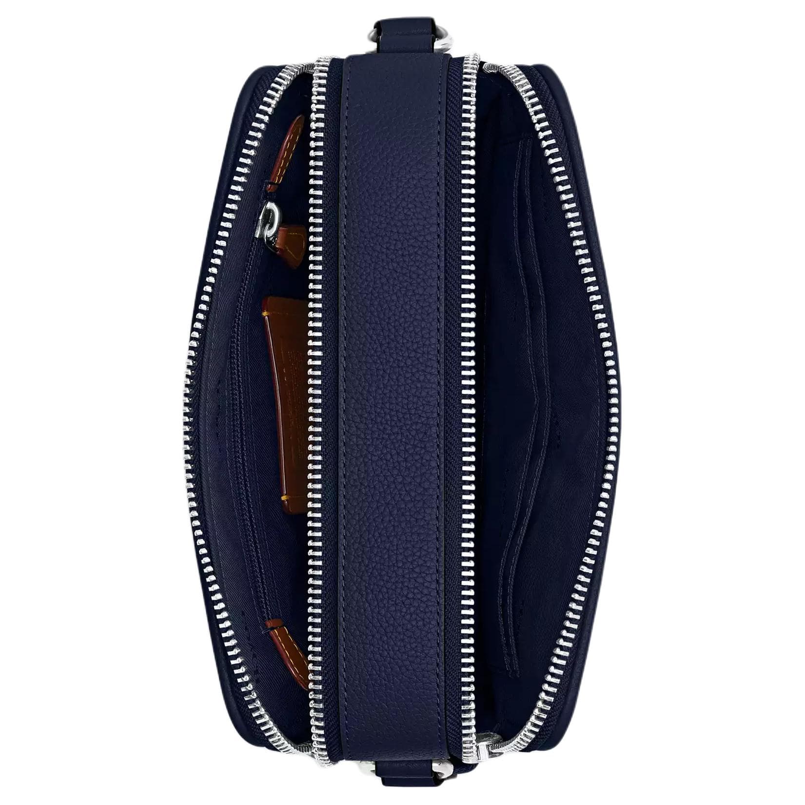 Сумка через плечо COACH Charter Crossbody Кожаная Сумка через плечо Средняя Мужская Темно-синяя - изображение 4