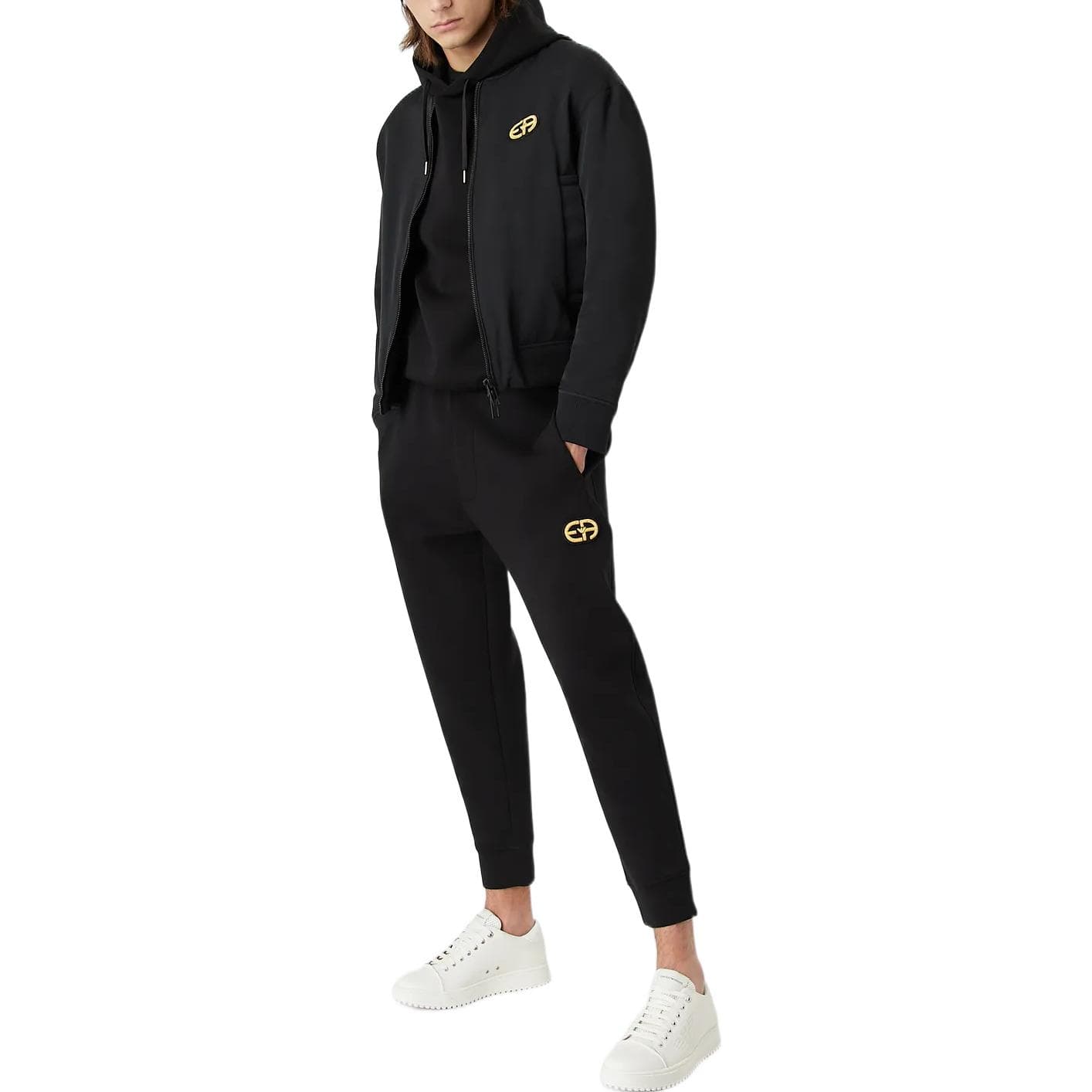 Куртка Emporio Armani FW22 Logo Zip Jacket Black - изображение 3
