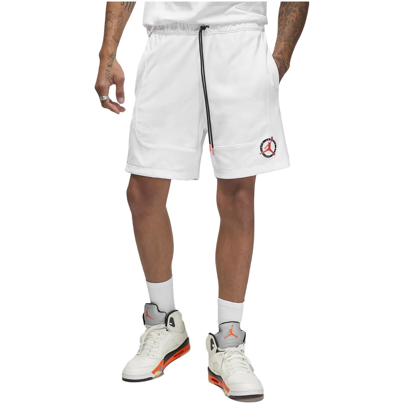 Тренировочные штаны Jordan Flight MVP Logo Knit Shorts White - изображение 4