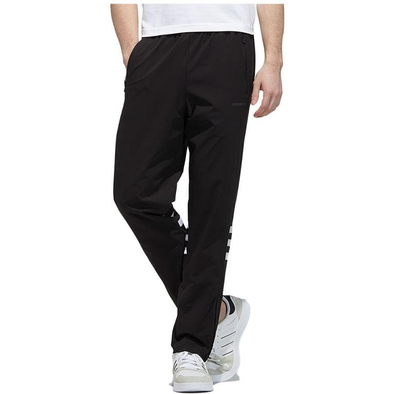 Штаны Adidas Neo Вязаные Спортивные Брюки Мужские Черные - изображение 3