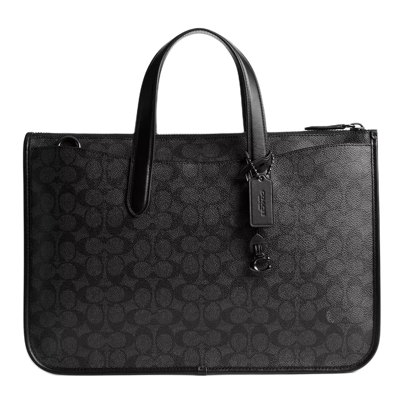 Сумка COACH Покрытый холст Сумка через плечо Одно плечо Большая Мужская Уголь - изображение 3