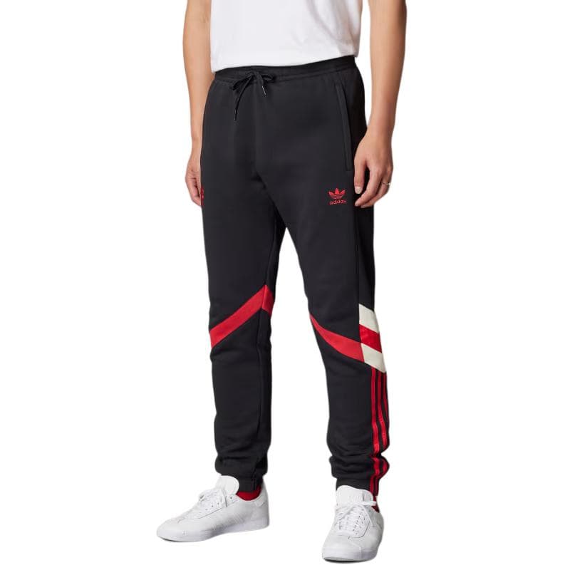 Штаны Adidas Originals Вязаные тренировочные брюки мужские черные красные - изображение 2