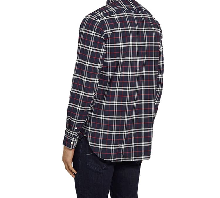 Рубашка Burberry Classic Check Navy Shirt - изображение 5