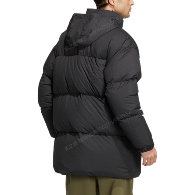 Зимняя куртка adidas Long Zip Hoodie Down Jacket Black - изображение 4