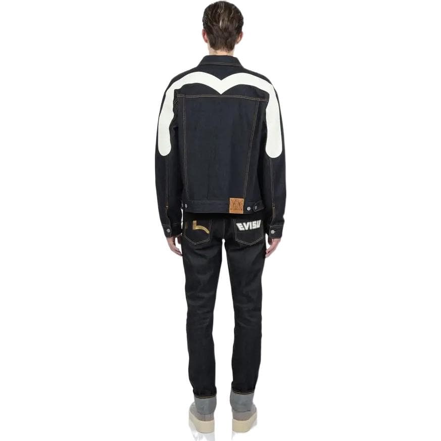 Джинсовая куртка EVISU Letter Logo Denim Jacket - изображение 4
