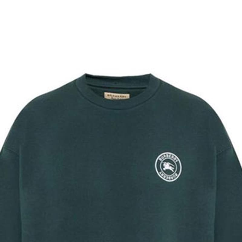 Кофта Burberry FW22 Logo Crewneck Sweatshirt Green - изображение 2