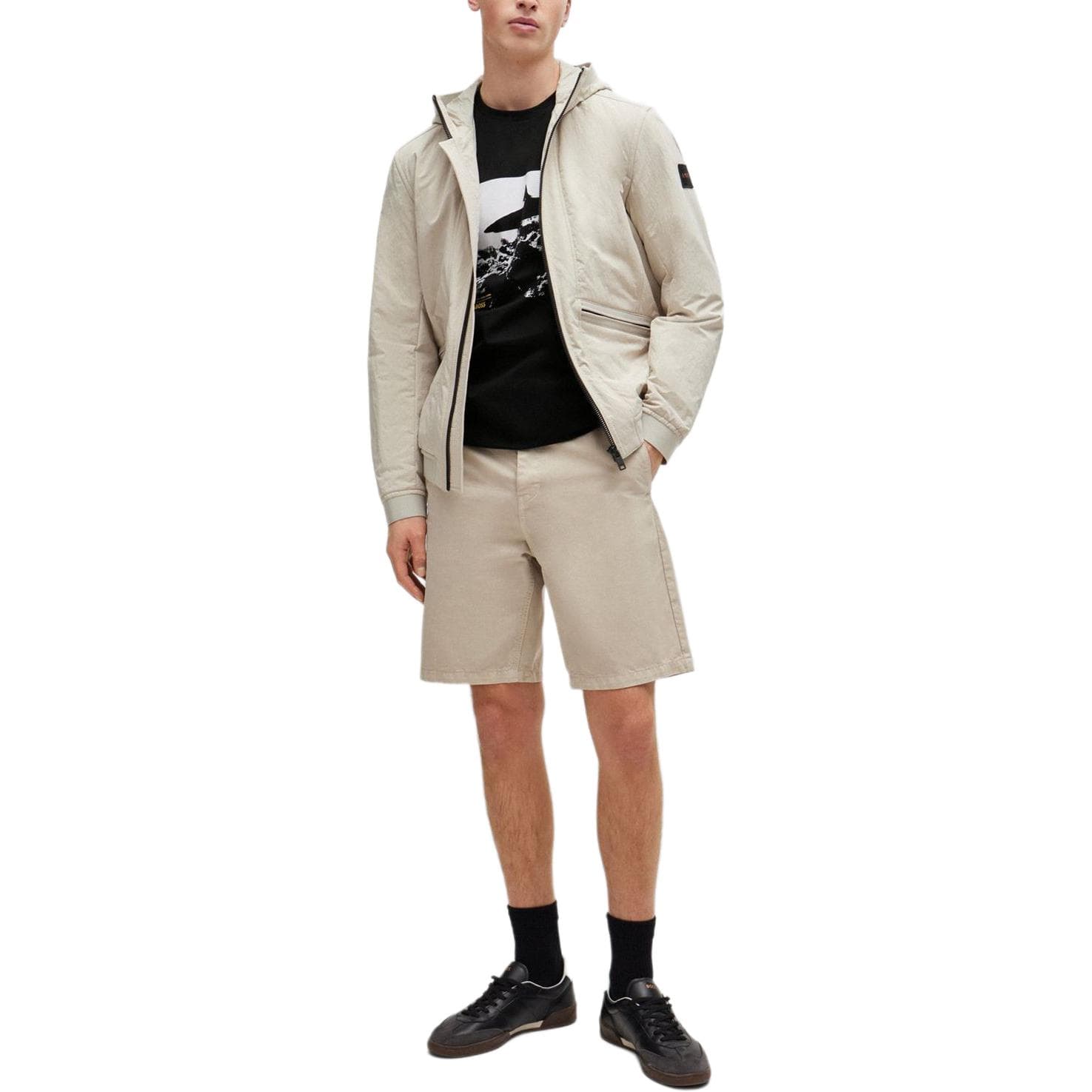 Футболка HUGO BOSS Cotton-Jersey Regular-Fit T-Shirt With Seasonal Print T - изображение 2