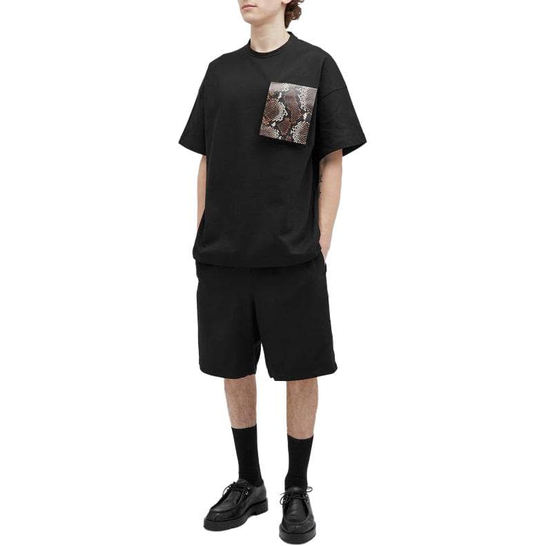 Футболка Jil Sander Snake Print Pocket T-Shirt Black - изображение 4
