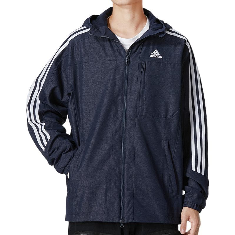 Куртка adidas Classic Three Stripes Hoodie Navy - изображение 2
