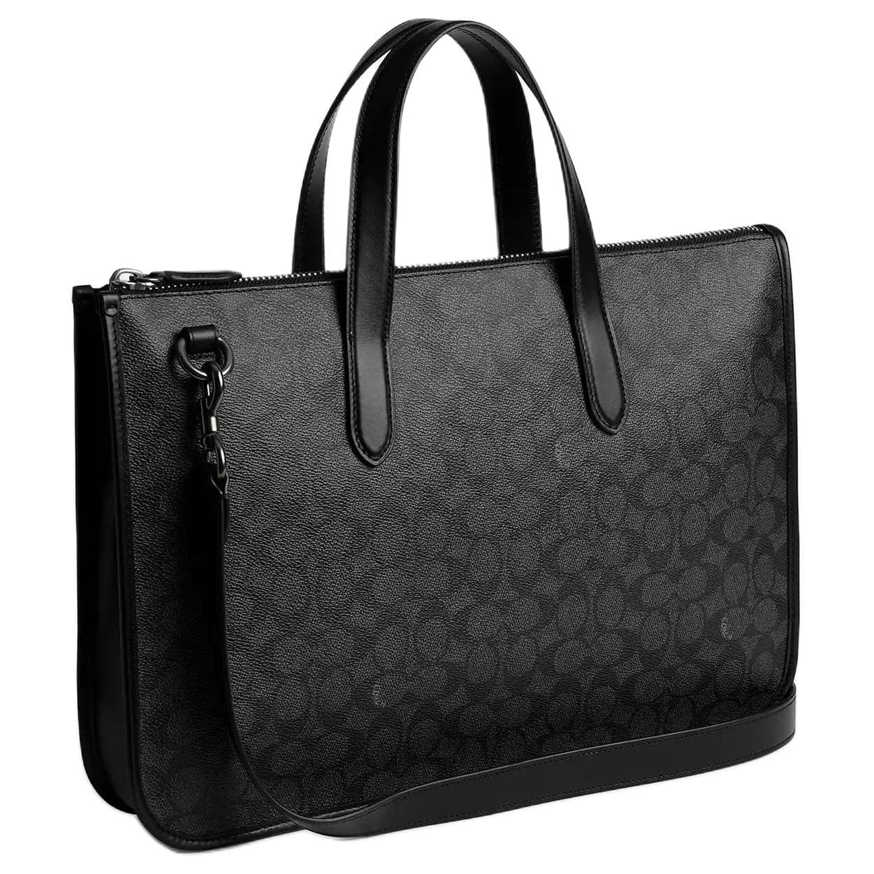 Сумка COACH Покрытый холст Сумка через плечо Одно плечо Большая Мужская Уголь - изображение 2
