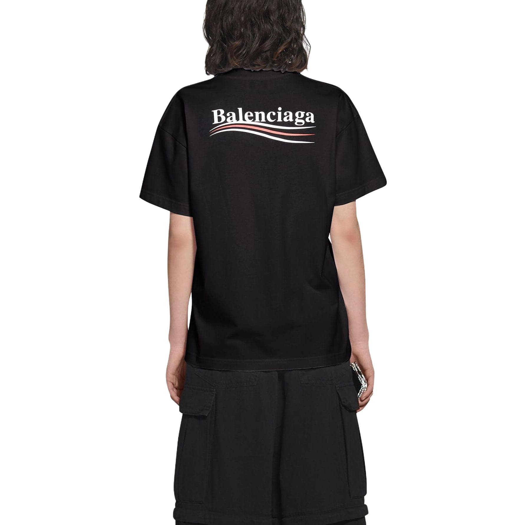 Футболка Balenciaga Logo Crewneck T-Shirt Black - изображение 6