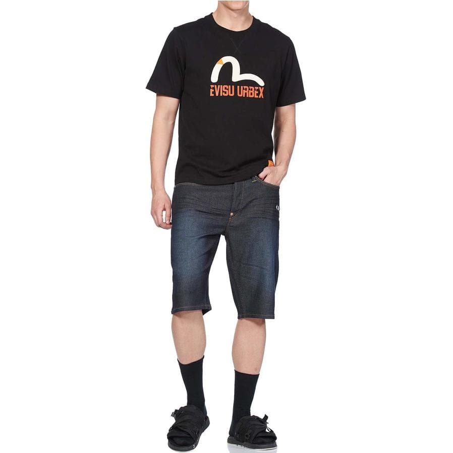 Джинсовые шорты EVISU Denim Shorts Blue - изображение 5