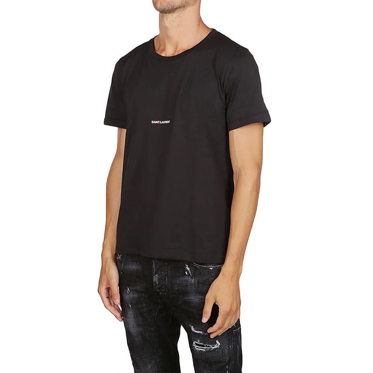 Футболка Saint Laurent Classic Logo T-Shirt Black - изображение 5