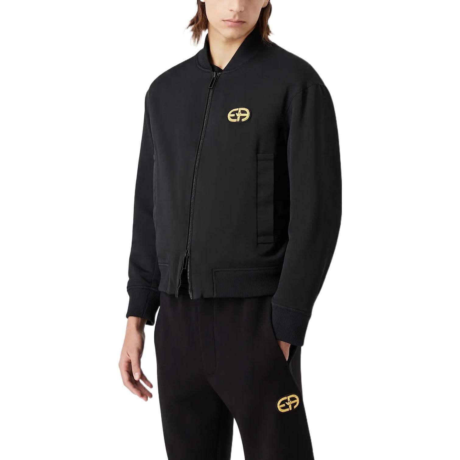 Куртка Emporio Armani FW22 Logo Zip Jacket Black - изображение 4