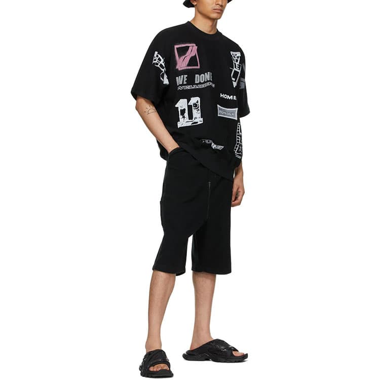 Футболка WE11DONE SS21 Graphic All Over LogoT - изображение 3