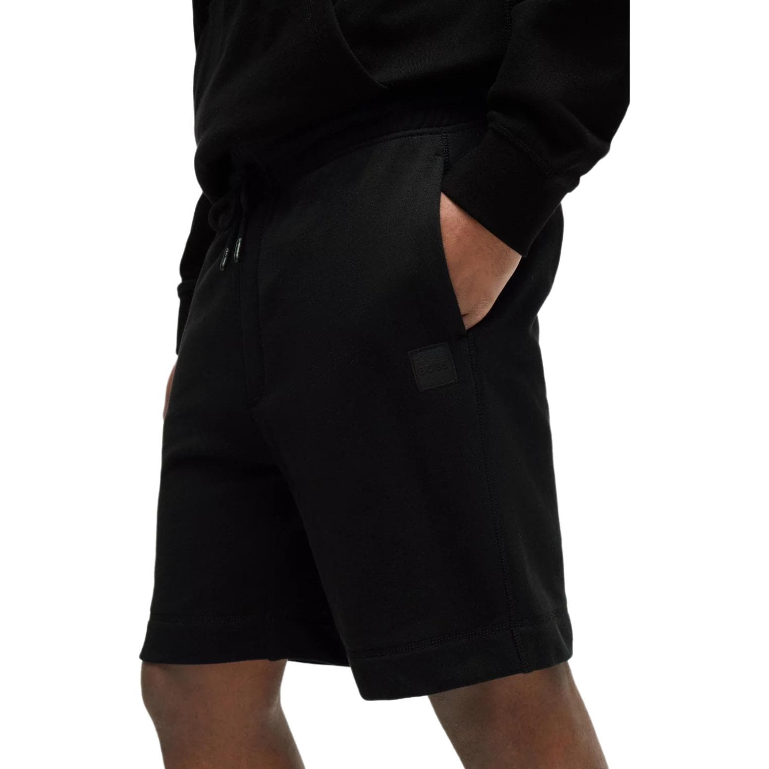 Шорты HUGO BOSS Cotton-Terry Regular-Fit Shorts With Logo Badge - изображение 4