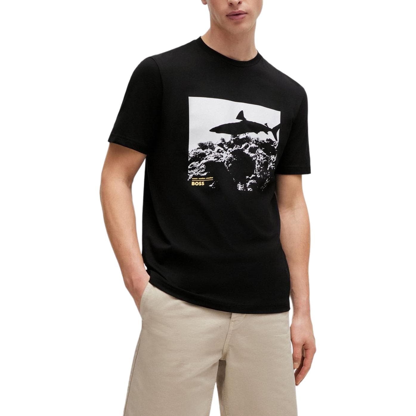 Футболка HUGO BOSS Cotton-Jersey Regular-Fit T-Shirt With Seasonal Print T - изображение 4