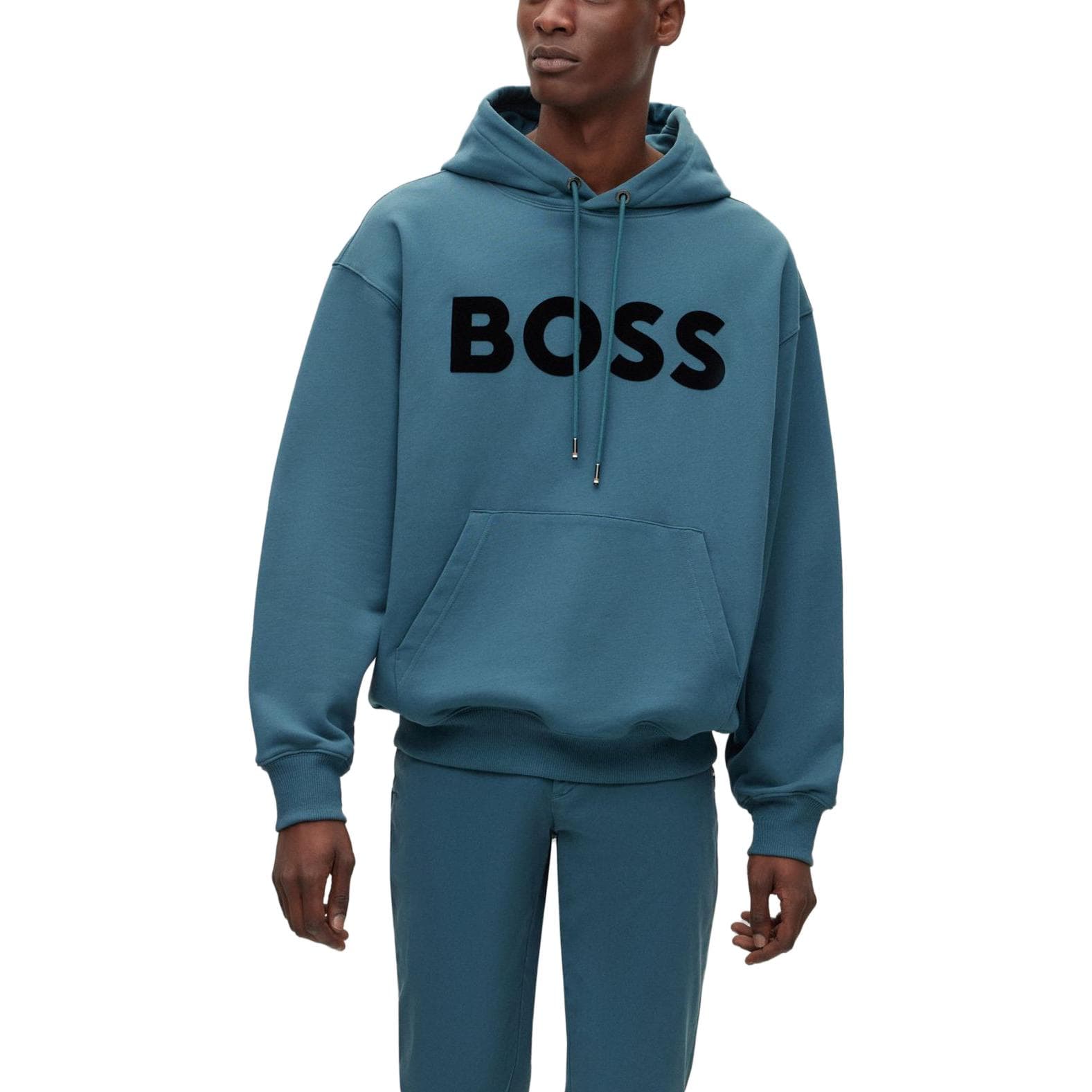 Кофта HUGO BOSS Hooded Sweatshirt Turquoise - изображение 4