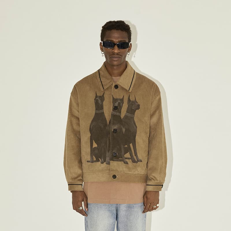 Куртка EMPTY REFERENCE Doberman Series Corduroy Jacket Brown - изображение 3