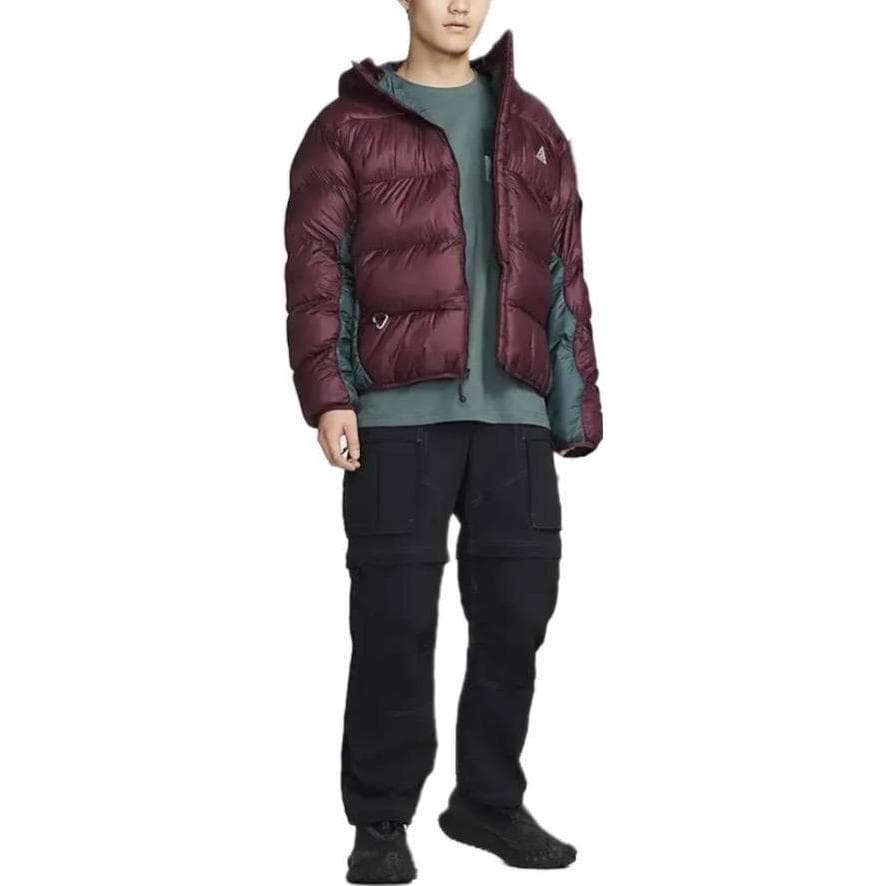 Зимняя куртка пуховик Nike Hoodie Jacket Red Brown - изображение 3